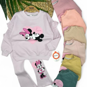 Комплект с къдрички и апликация Love – 2 части