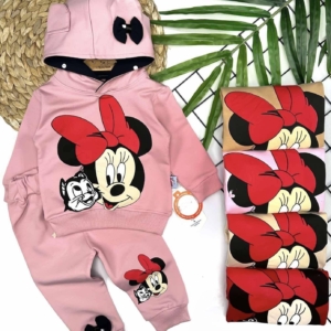 Комплект с апликация Minnie и качулка - 2 части