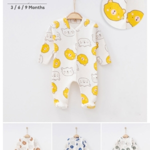 Бебешки ромпър с лица на мечета в 2 цвята