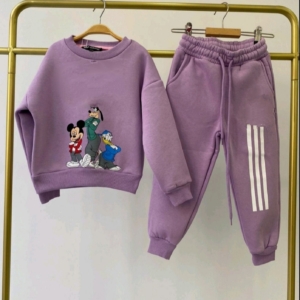 Страхотен ватиран екип в лилаво унисекс - 2 части