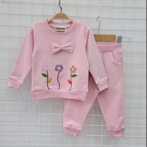 Коплект в розово с панделка - 2 части