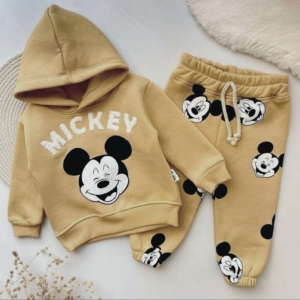 Ватиран комплект Мики Маус с качулка - 2 части