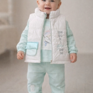 Екип с грейка от 3 части в тюркоазен цвят